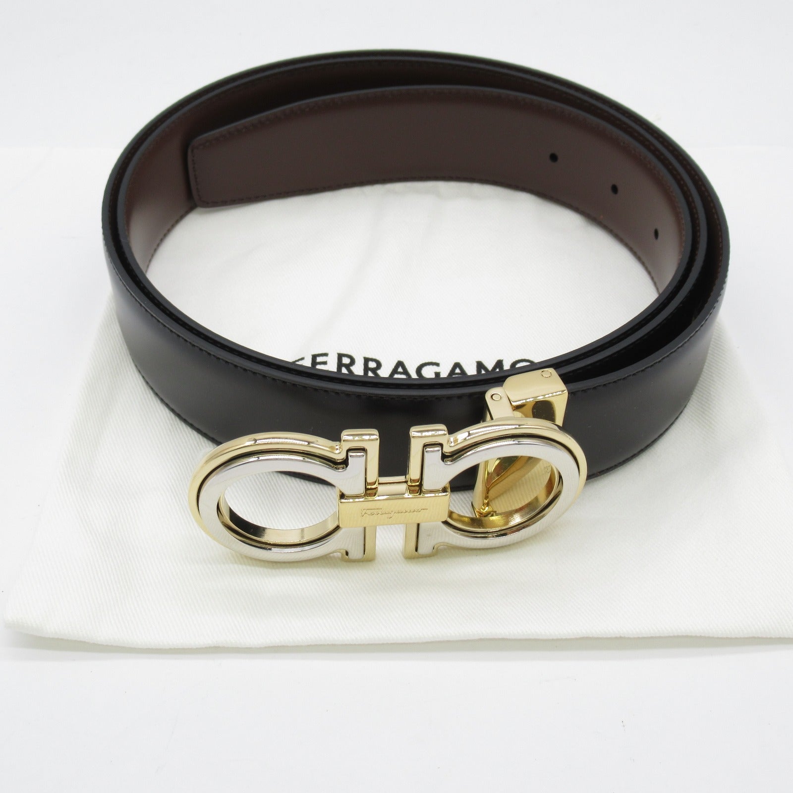 Salvatore Ferragamo Belt Belt Clothes For Mens Black/Brown 67A254764187C115