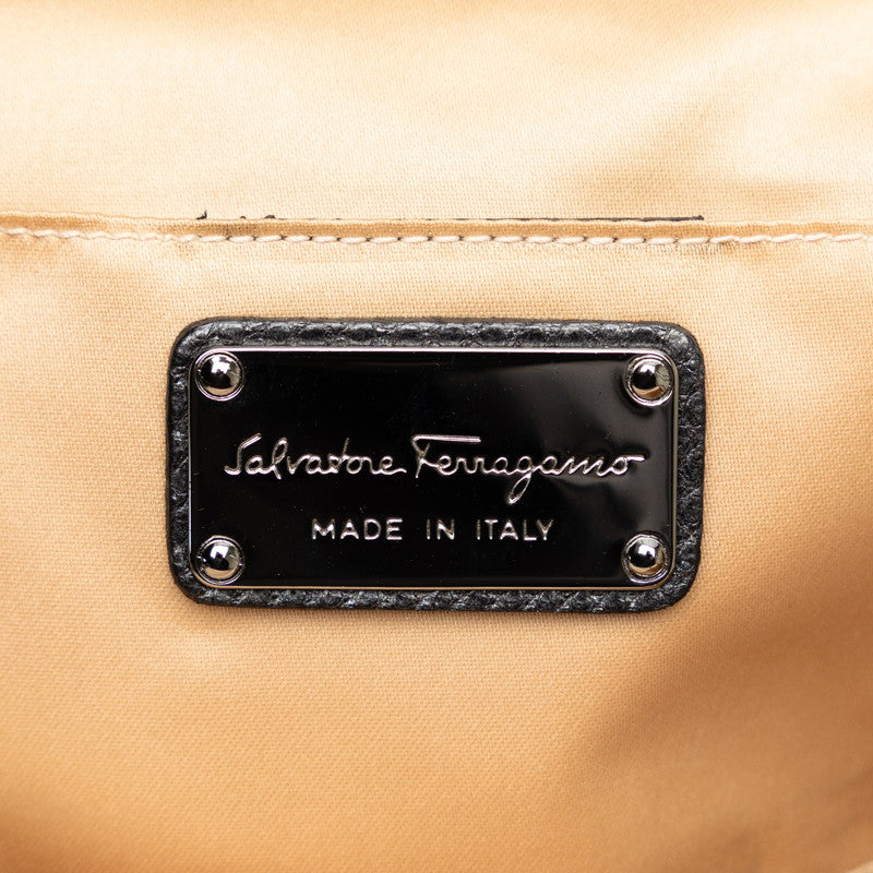 Salvatore Ferragamo Mini Chain Shoulder Bag BW-21A226 Black Nylon  Salvatore Ferragamo