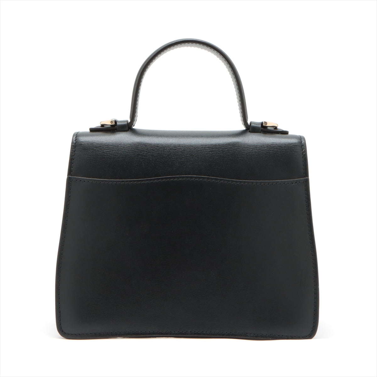 Cartier Panther Leather 2WAY Handbag Black  Mirror