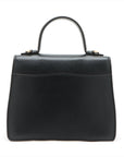 Cartier Panther Leather 2WAY Handbag Black  Mirror