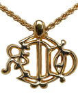 Dior emblem line stone CD logo necklace g mechy ladies Dior