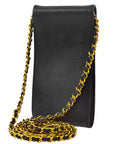 Chanel Black Caviar Chain Shoulder Bag Pouch