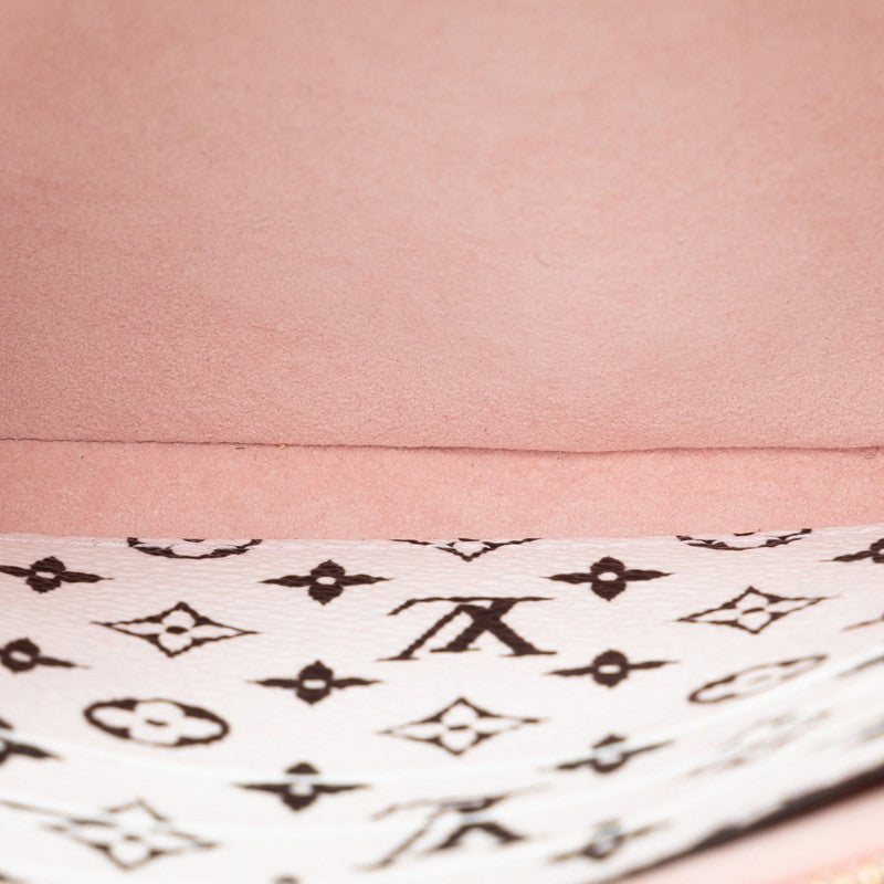 Louis Vuitton Monogram Giant Pochette Double  Twisted Chain Shoulder Bag Pochette M67561 Rouge Red Pink PVC  Louis Vuitton