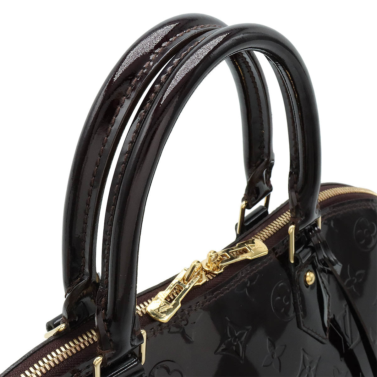 Louis Vuitton Louis Vuitton Monogram Vernis Alma GM Handbag Patent Leather M93595