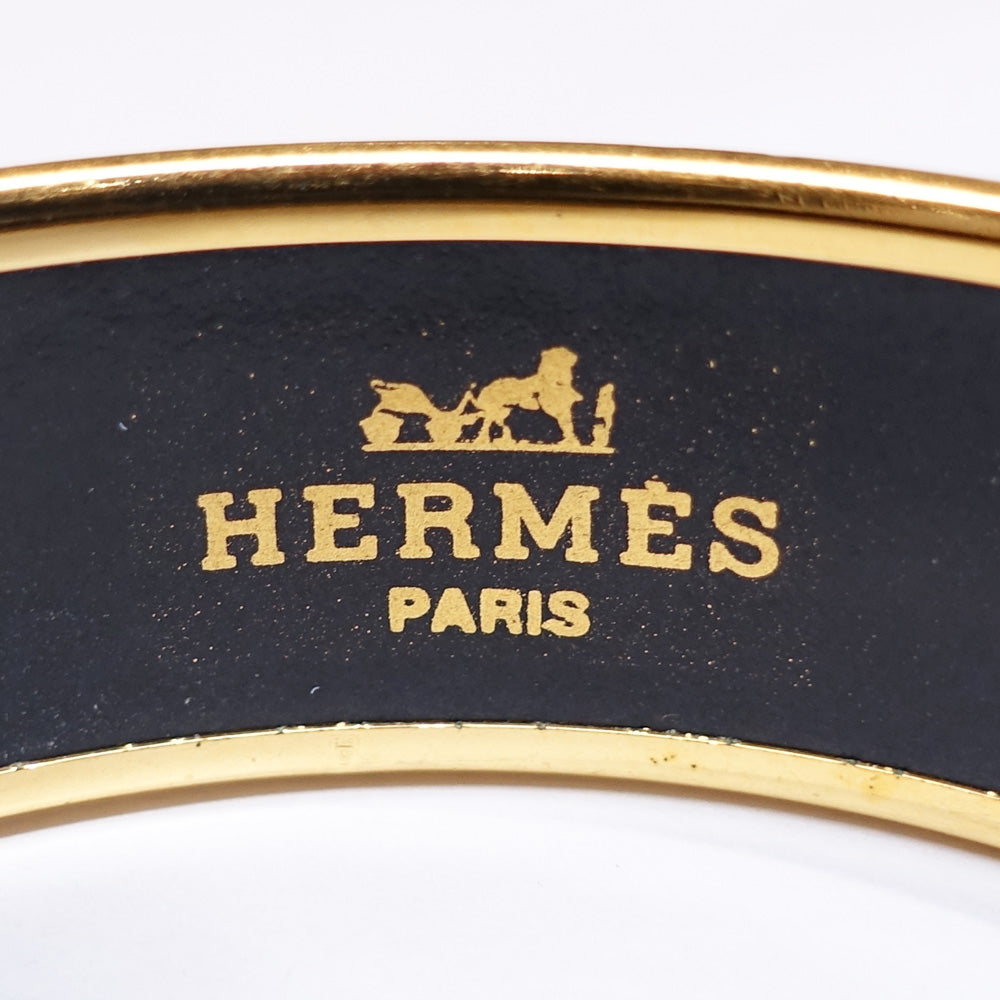 Hermes Emily Bangle Bracelet G Gold  Black Horse Small Access Other