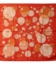 Hermes Carré 90 bal de bulles Shampoo Shirt Orange Multicolor Silk  Hermes