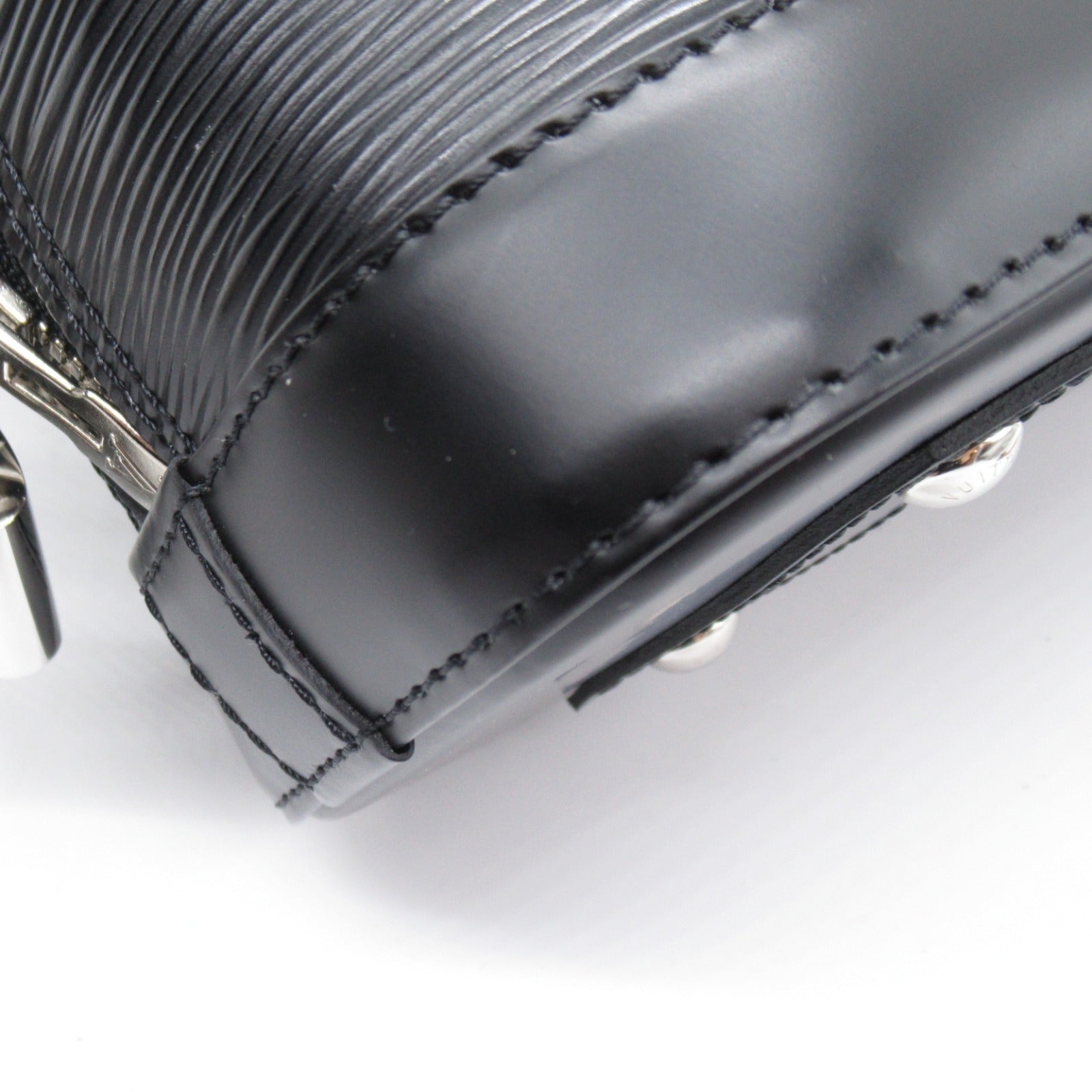 Louis Vuitton Alma BB Jacquard Strap Shoulder Bag  (wood) Epi  Black M59217