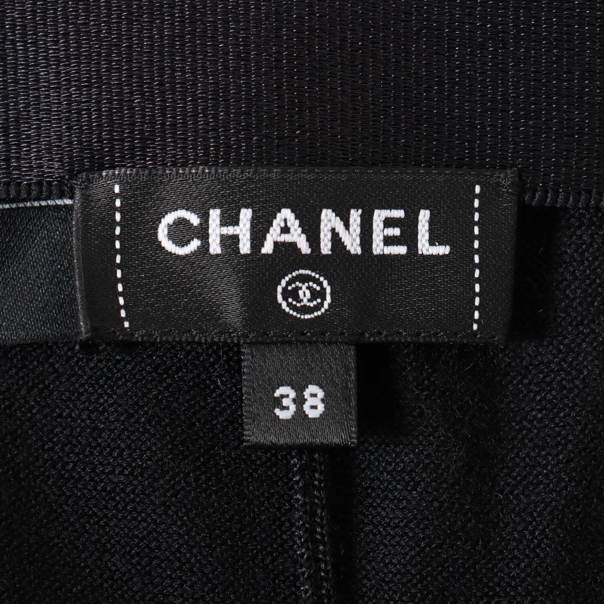 Chanel P75 Casimir X Silk Pants 38  Black Ladies