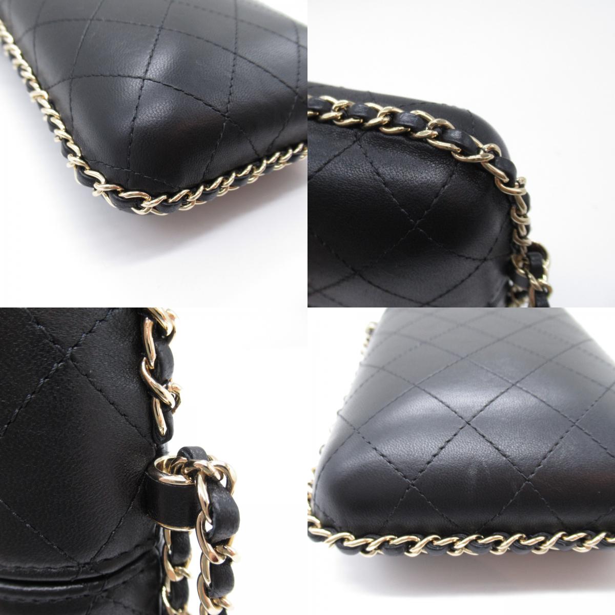 CHANEL Chain Pochette Chain Bag Chain Bag Ramble S  Black Box