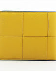Bottega Veneta Maxine Introduction Leather Compact Wallet Yellow