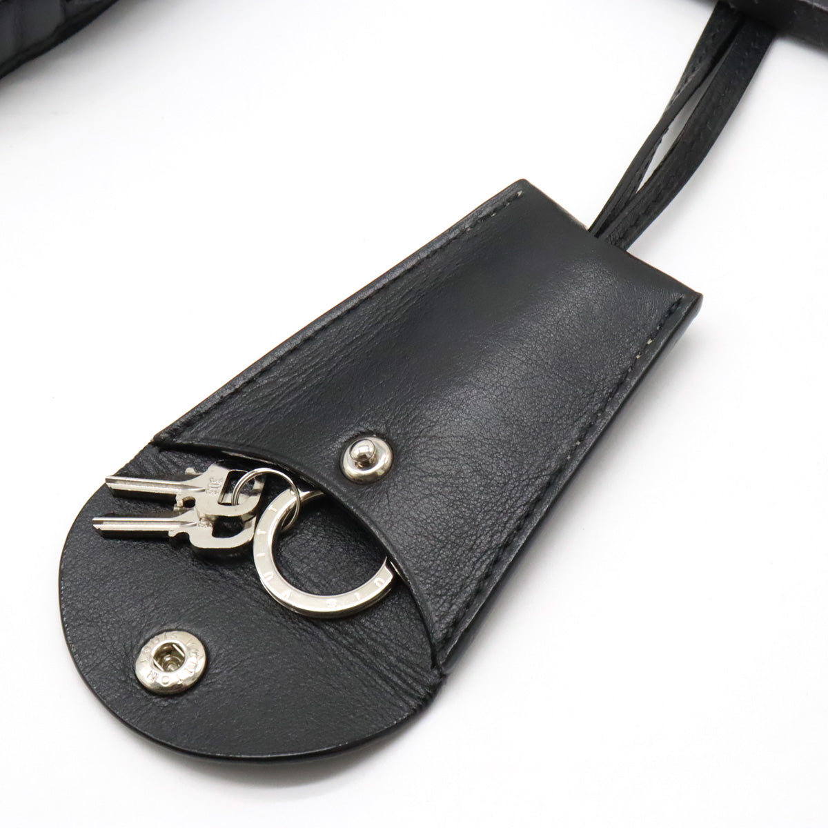 Louis Vuitton Monogram Antique Hob PM Shoulder Bag Semi-Sheldder Leather Noneir Black M93833