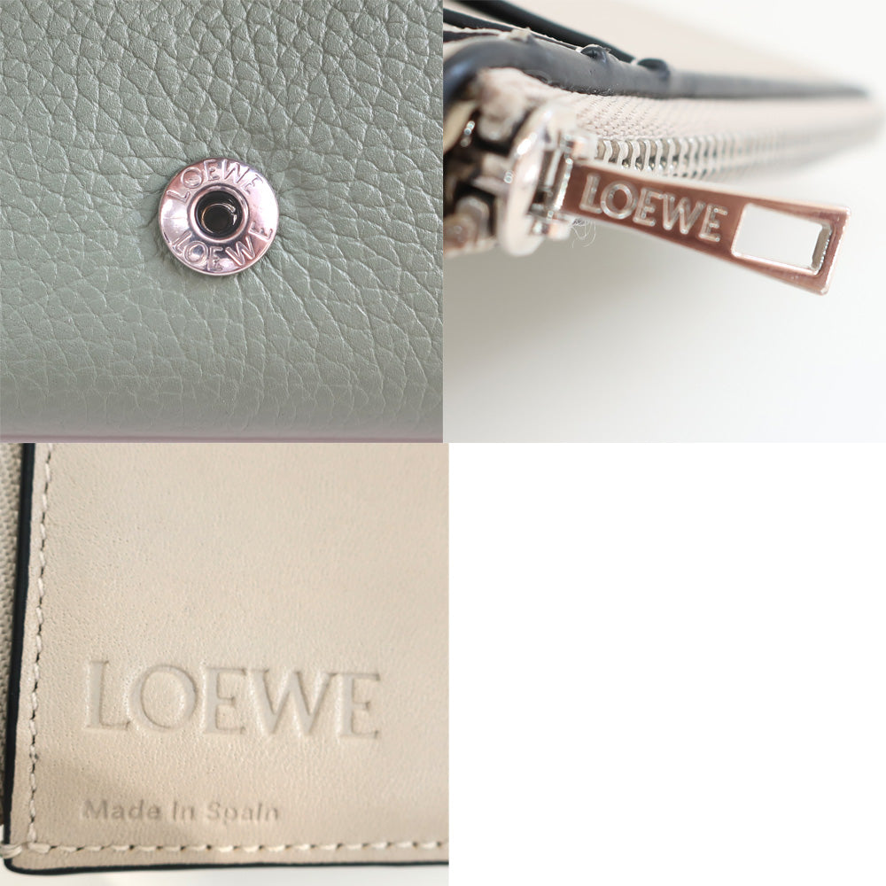 Loewe Vertical Wallet 3 Fold Wallet Compact Small C660S86X01 Rosemary Tan  Fashion