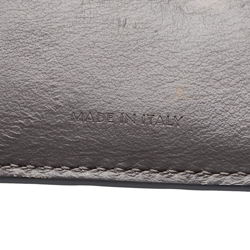 Celine two fed wallet compact wallet grey ping leather ladies Celine