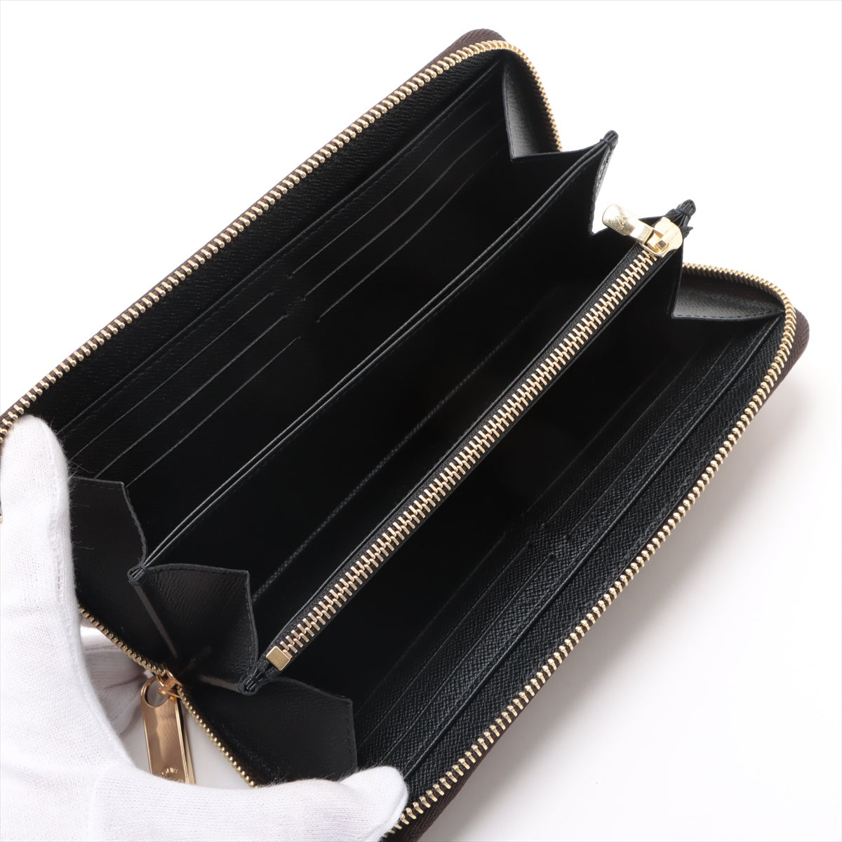 Louis Vuitton Giant Monogram Reversee Zippie Wallet M69353 Black X Brown Round Zip Wallet