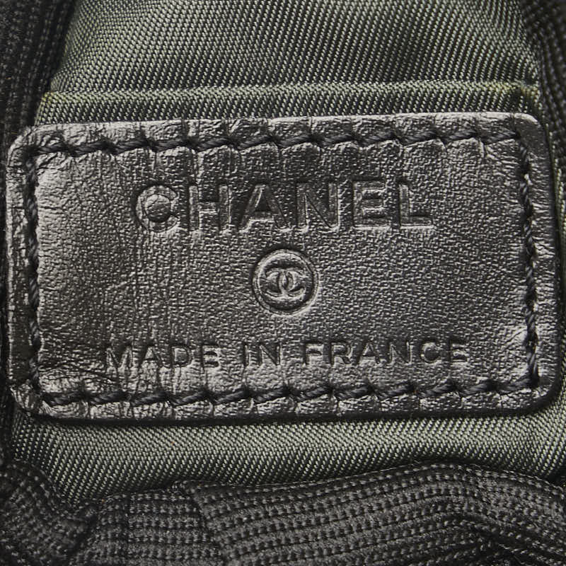 Chanel  Sports Line Armpocket Black Green Canvas Nylon  CHANEL