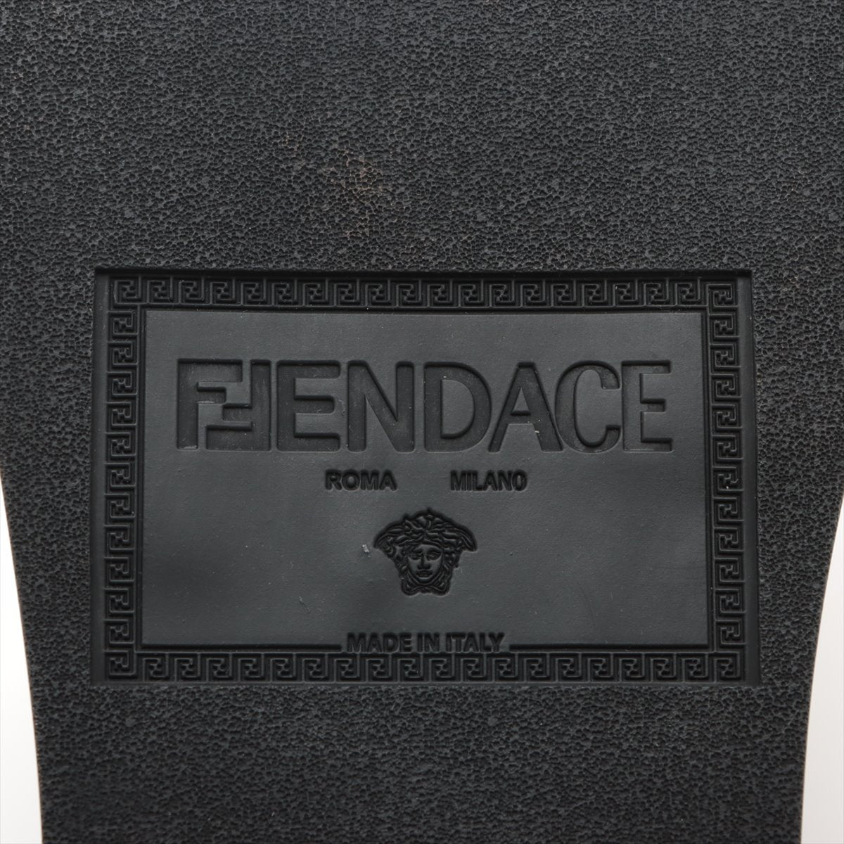 Fendi x Versace Laver Sandal 9 Men Gold x Black Fender