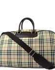 Burberry Beige Burberry Check 2way Duffle Shoulder Handbag