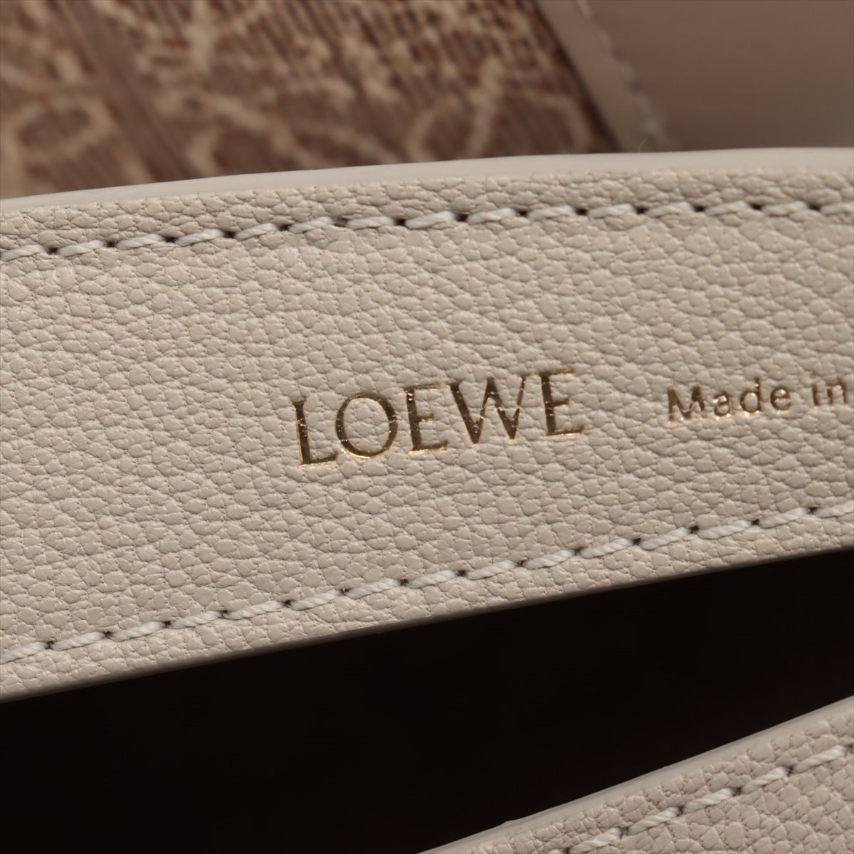 Loewe Luna Leather Shoulder Bag Beige