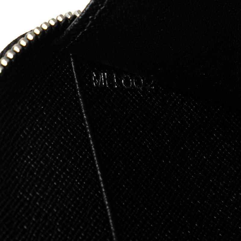 Louis Vuitton Taiga Organizer Atoll Roundfasner Long Wallet M30652 Black Leather Mens LOUIS VUITTON