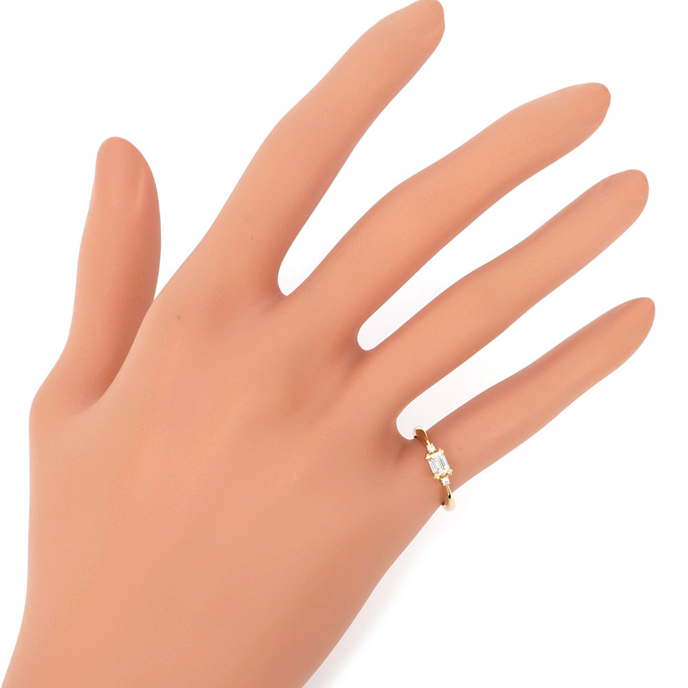 Orecchio diamond ring 0.266ct 0.03ct K18 yellow g 6.5th ring jewelry