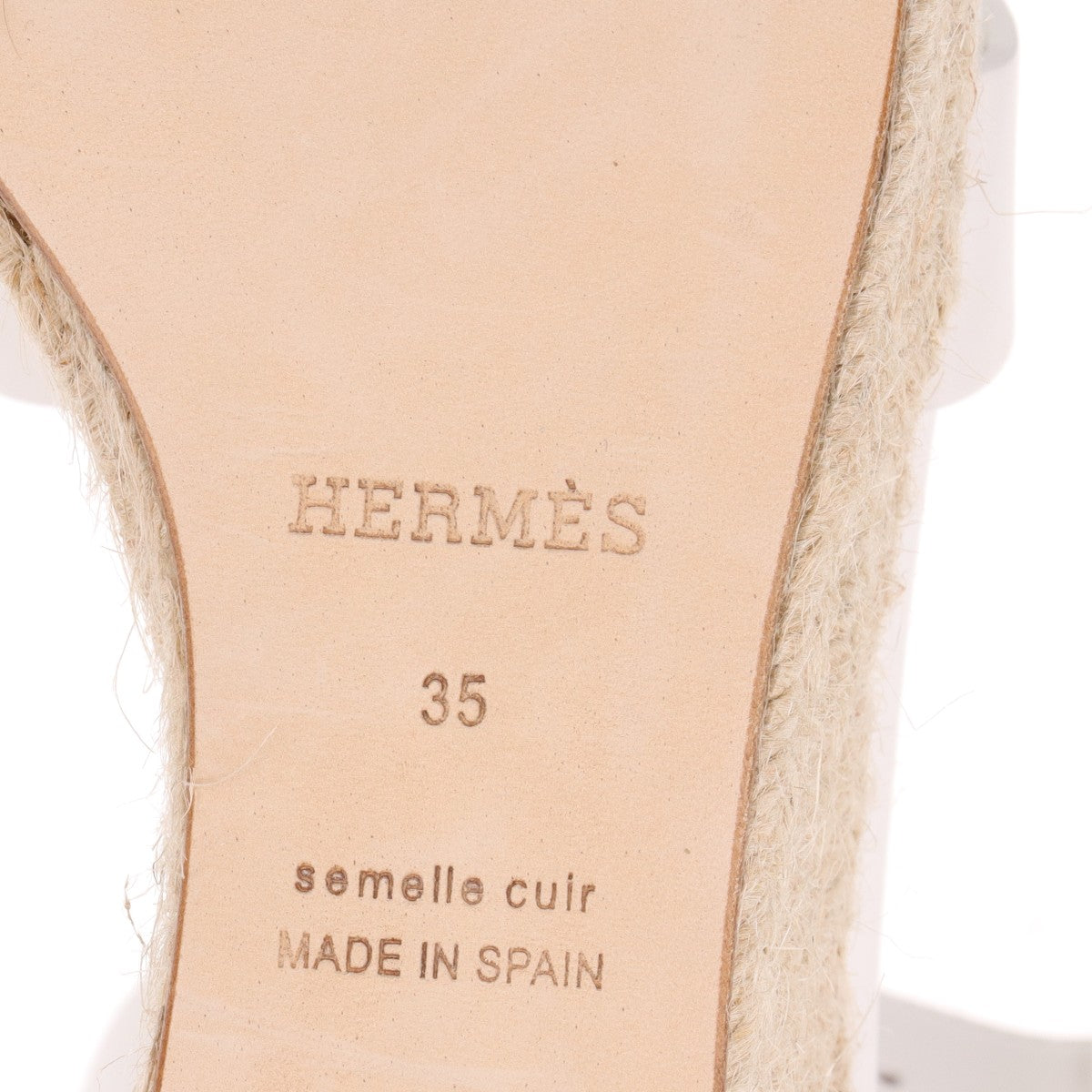 Hermes Elda Leather  Sandals EU35  White Box Bag