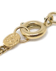 Chanel CC Chain Pendant Necklace Gold Pink 01A