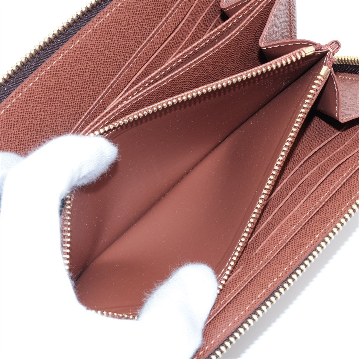 Louis Vuitton monogram zipper wallet M42616 round zipper wallet   responsiveness