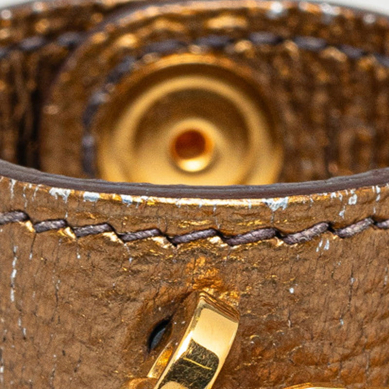 Hermes Charm Globe Her Brown Gold Leather  Hermes
