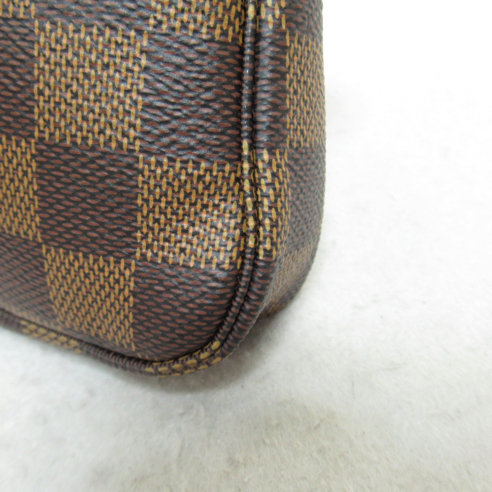 Louis Vuitton Mini Pochette Accessoires Damier Accessoires Pochette Bag PVC  Linen Damiere  Black N58009