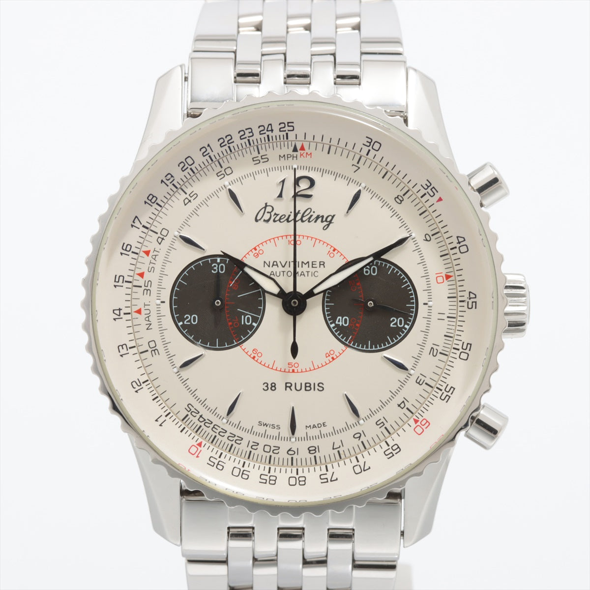 Breitling Navitimer A47330 SS  Leather AT Ivory