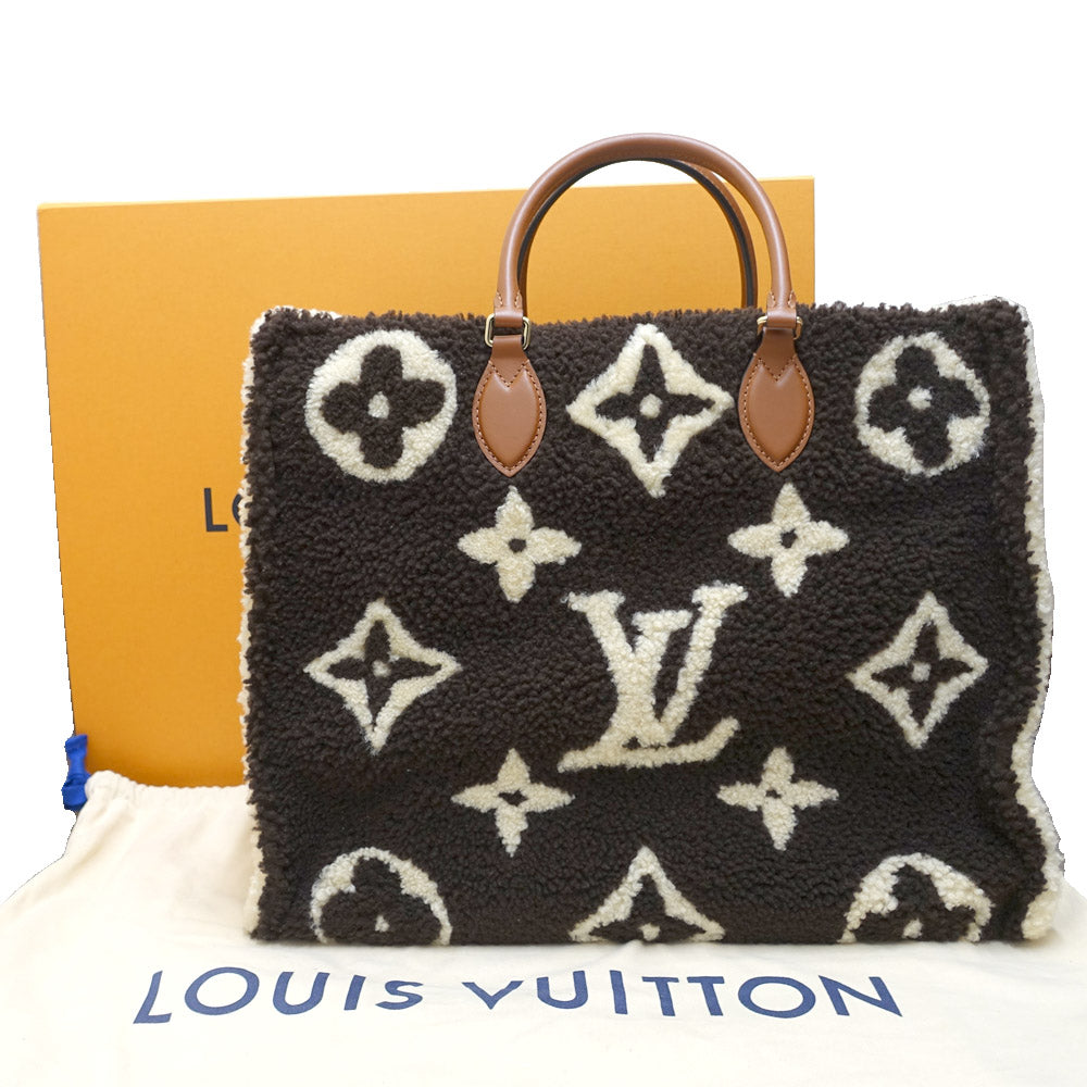 Louis Vuitton GM Monogram Teddy M55420 Brown/White G  Tote Bag  Women Box  Bag