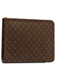 Louis Vuitton Monogram Push Documentary Backpack Briefcase M53456 Brown PVC Leather Men LOUIS VUITTON