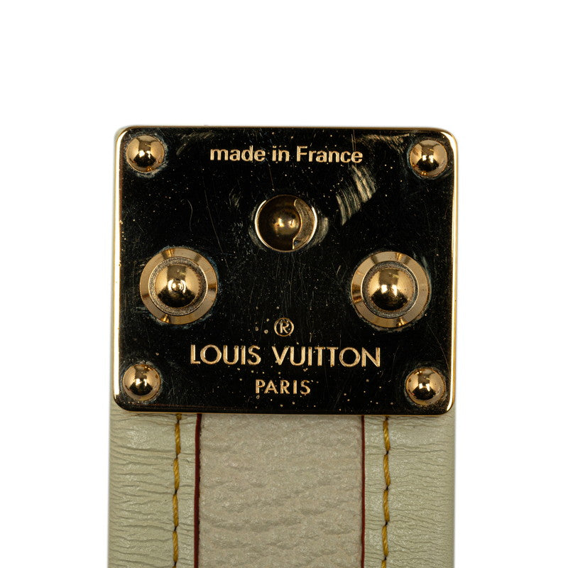Louis Vuitton Suarez Bracelet M92632 Ivory White Leather  Louis Vuitton