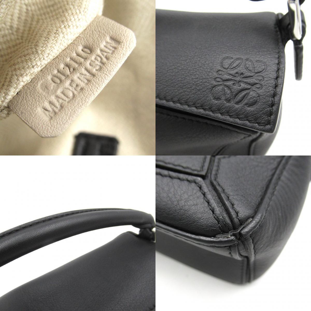 Loewe LOEWE Puzzle Bag Mini 2w Shoulder Bag Leather  Black