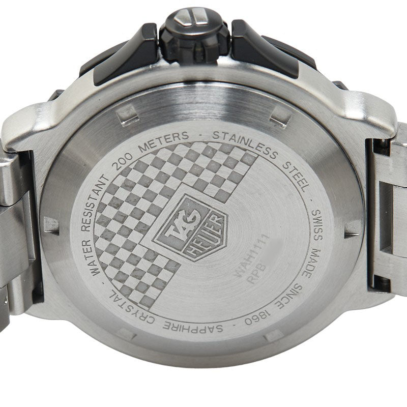 hoyer Formula 1 Watch WAH1111 Quartz White Dial Stainless Steel Leather Mens TAG HEUER