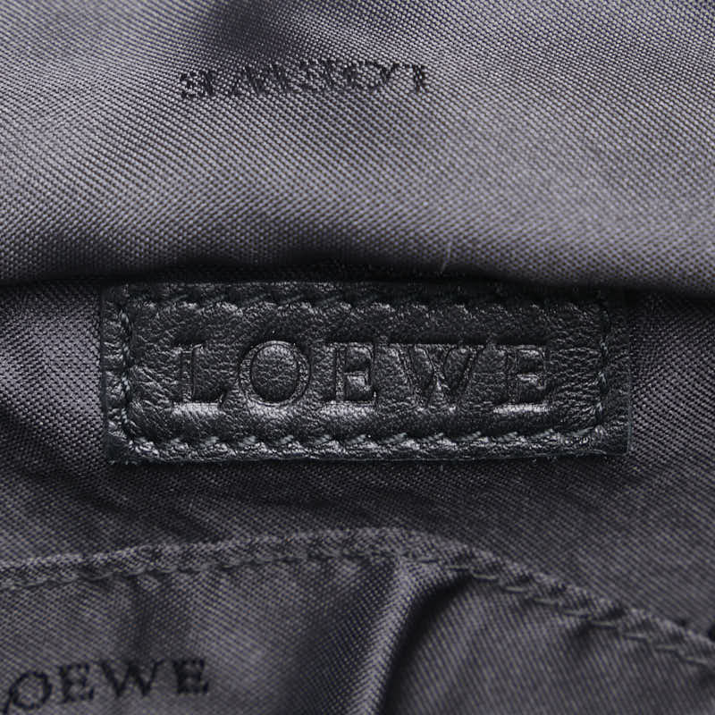 Loewe Napa Ile Anagram Handbag Black Leather  LOEWE