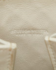 BOTTEGAVENETA INTRACT Mini The Knot  Shoulder Bag 639293 White Leather  BOTTEGAVENETA