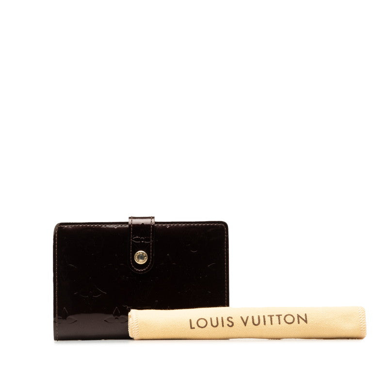 Louis Vuitton Monogram Verne Portefolio Vienna Double Fold Wallet M93521 Amarant Pearl Patent Leather  Louis Vuitton