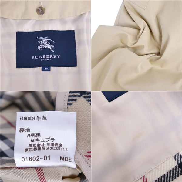 Burberry London BURBERRY LONDON Single Trance Coat Cotton  Liner 100%   38 (M Equivalent) Beige  FODMEST