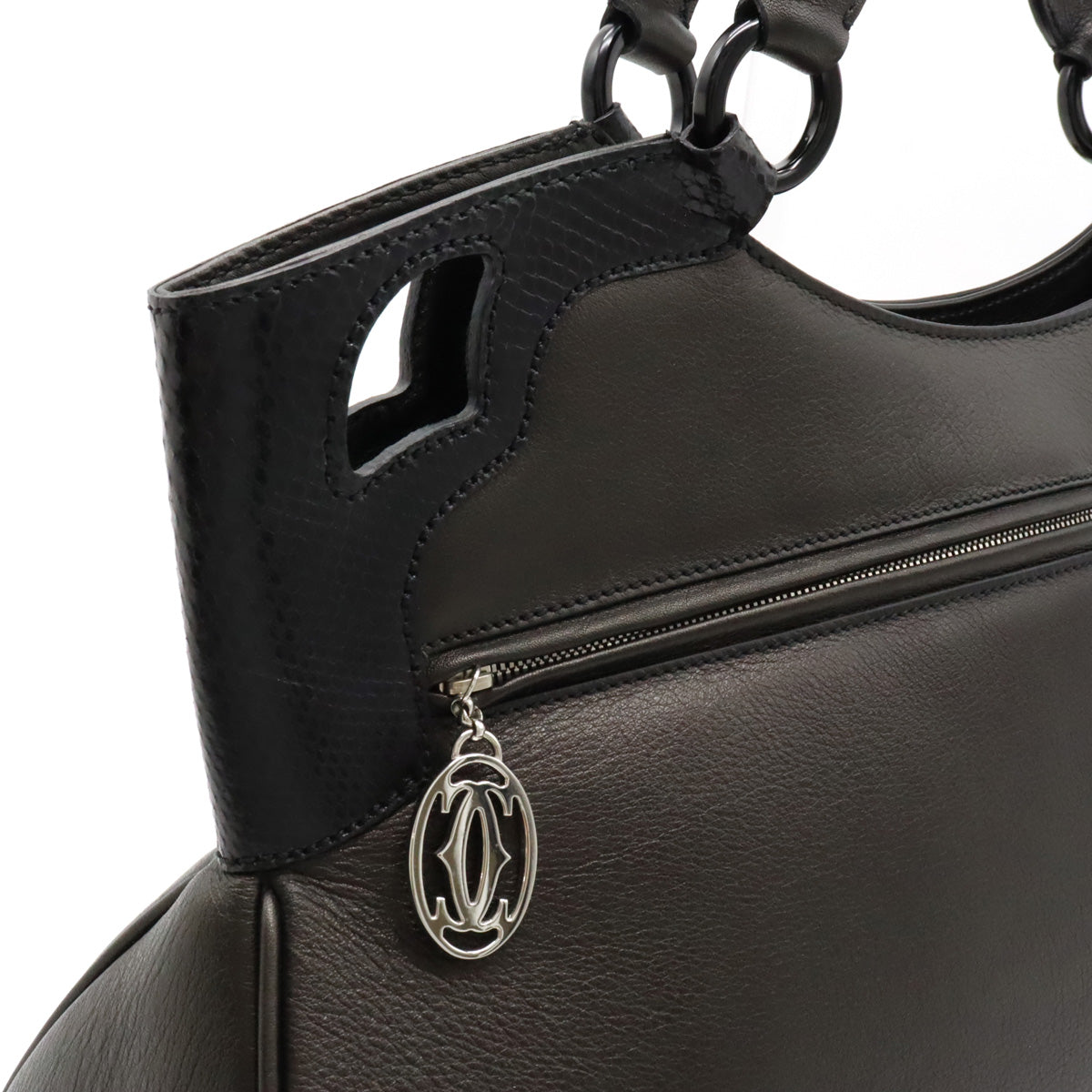 Cartier Cartier du Cartier Martello MM Handbag Handbag Leather Bag Black L1000828