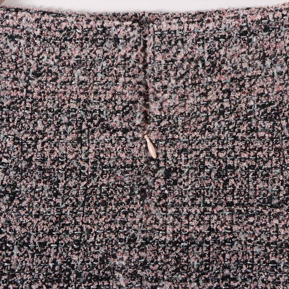 Chanel Coco P46 Wool   × Cotton Shirt 38  Pink × Black × White P46624V34628
