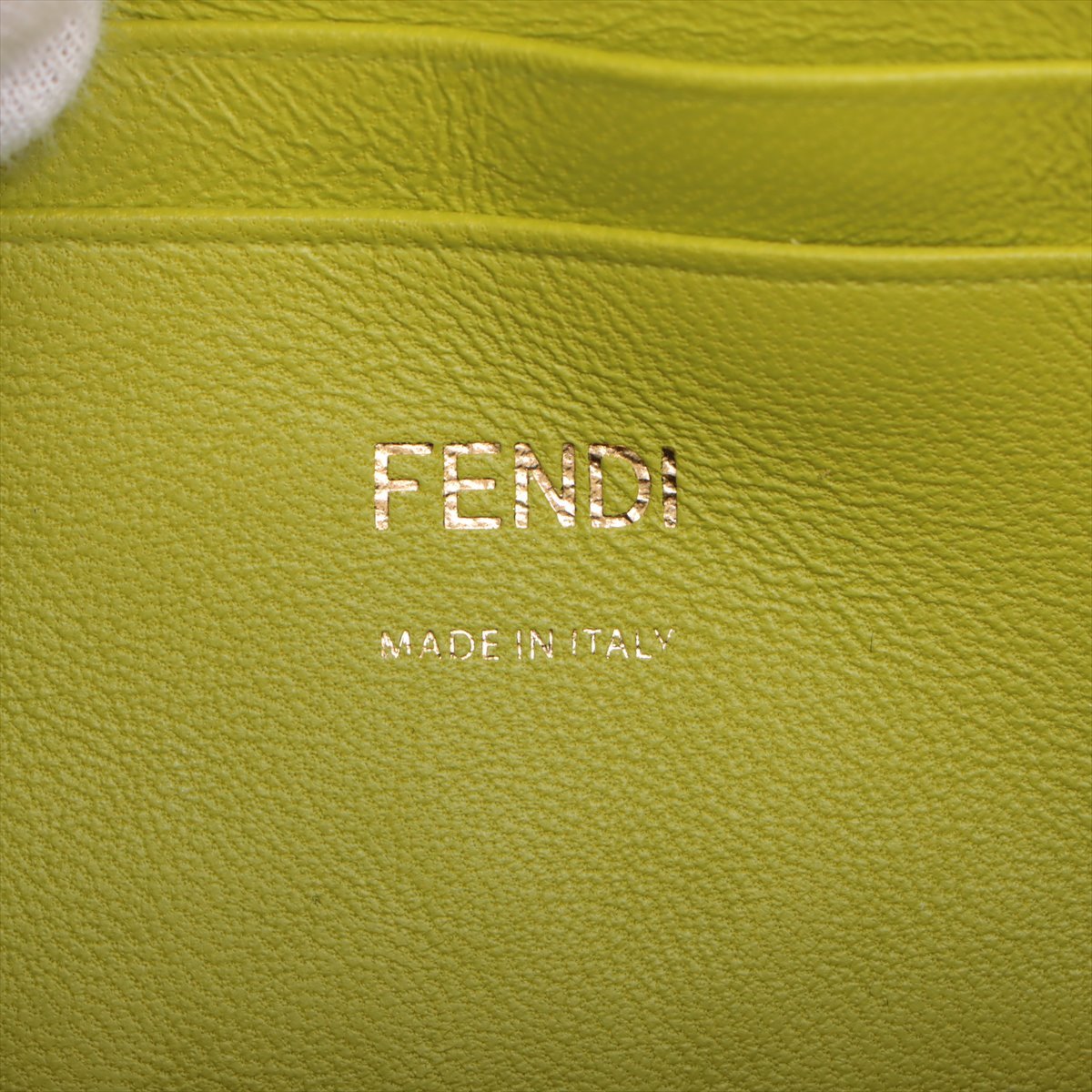 Fendi Mini Bucket Leather 2WAY Shoulder Bag Green 8BS017