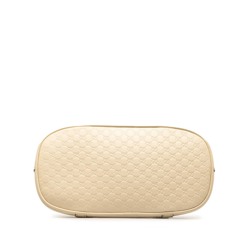 Gucci MicroGucci Sima Handbag 2WAY 449654 Ivory Beige Leather  Gucci