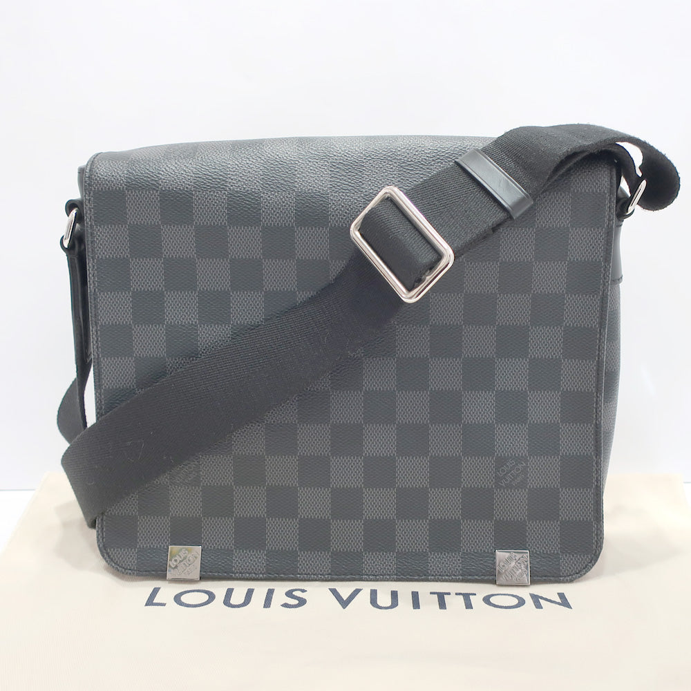 Louis Vuitton District PM NM Shoulder Bag N41028 Damier Graphite Silver  Mens  Preservation Bag