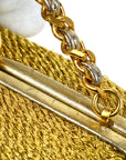 Chanel 1998 Woven Evening Bag Gold