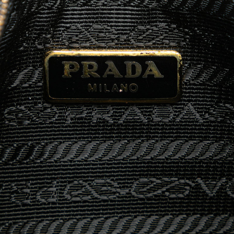 Prada Triangle Logo   Tote Bag Black PVC  Prada