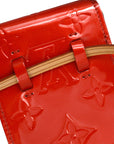 Louis Vuitton 2001 Red Vernis Green Cigarette Shoulder Bag M91155