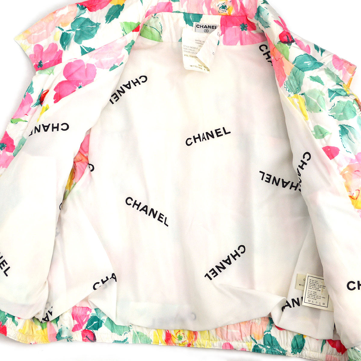 Chanel 1995 Spring floral diamond-quilted vest 