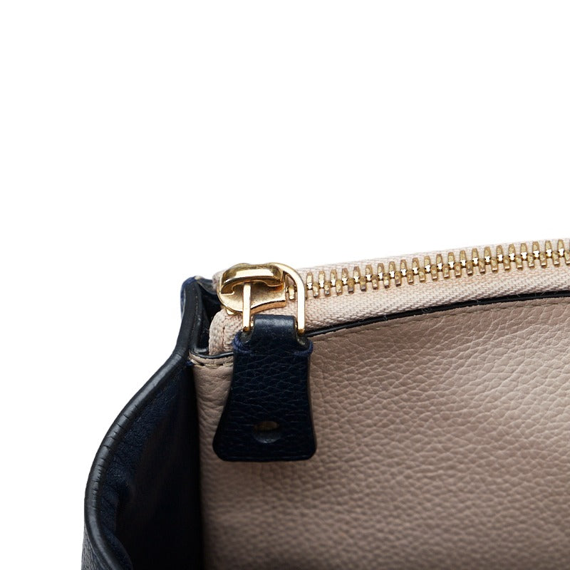 Louis Vuitton City Timer MM Handbag Shoulder Bag 2WAY M42496 Navy Beige  Leather  Louis Vuitton