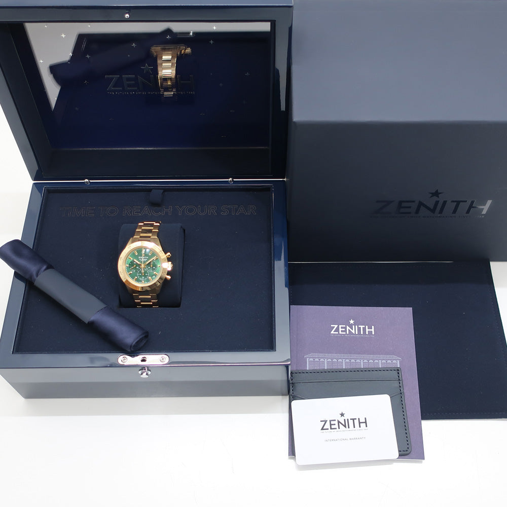 Zenith Chronomaster Green 30.3100.3600/56.M3100 K18YG 750 Yosida Special Box 23 Years